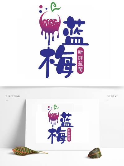 蓝莓水果汁LOGO设计