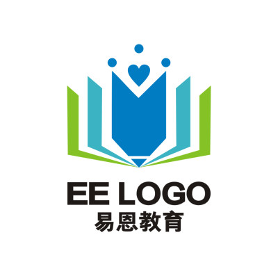 大气学校补习班教育LOGO标志