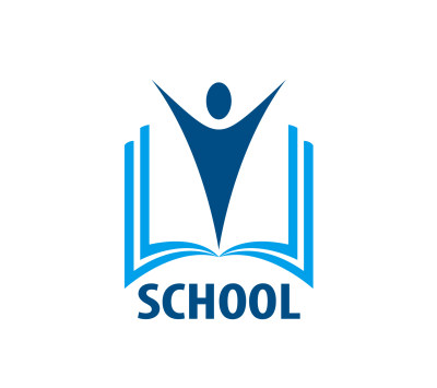 蓝色学校教育LOGO标志