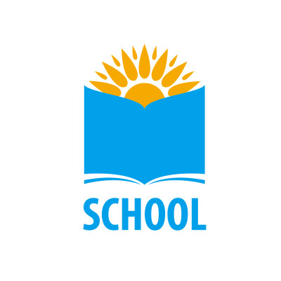 蓝色朝阳学校教育LOGO标志