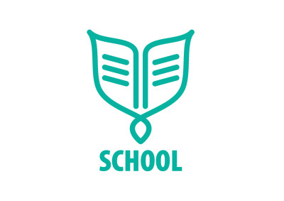 蓝色朝阳学校教育LOGO标志