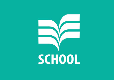 绿色书本样式学校教育LOGO标志