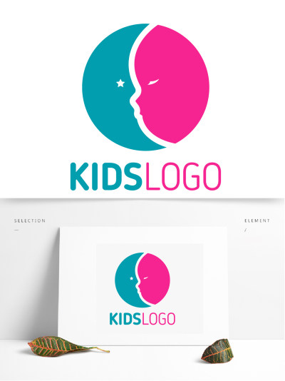 月亮宝贝月子服务中心幼儿托育机构LOGO设计