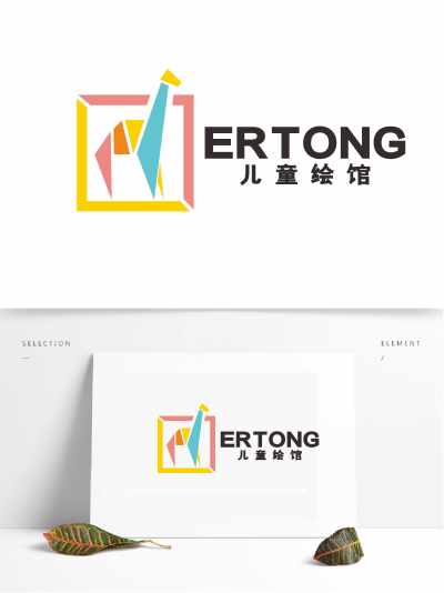 儿童绘本馆长颈鹿教育LOGO标志