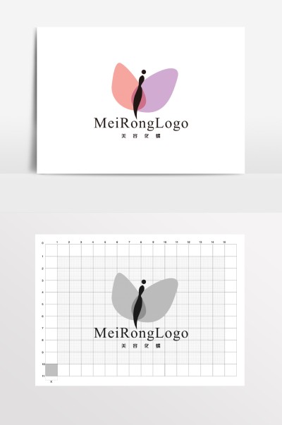 蝴蝶美体瘦身瑜伽LOGO标志