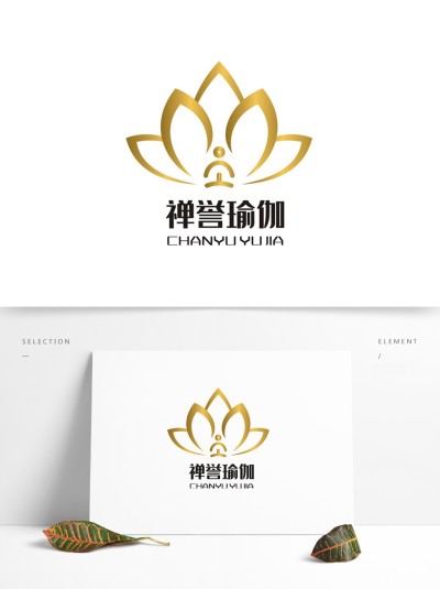 金色瑜伽健身LOGO