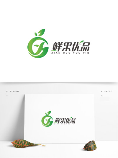 简约字母水果生鲜店logo