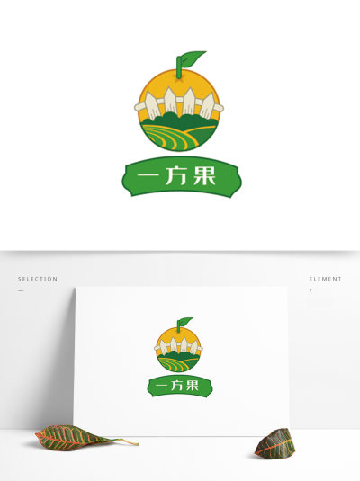 一方果清新水果logo