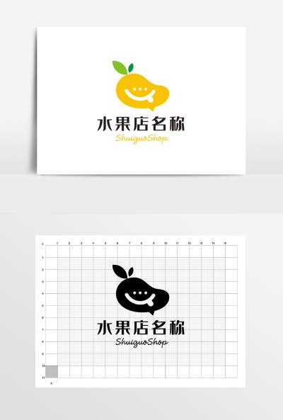 芒果水果店创意LOGO标志