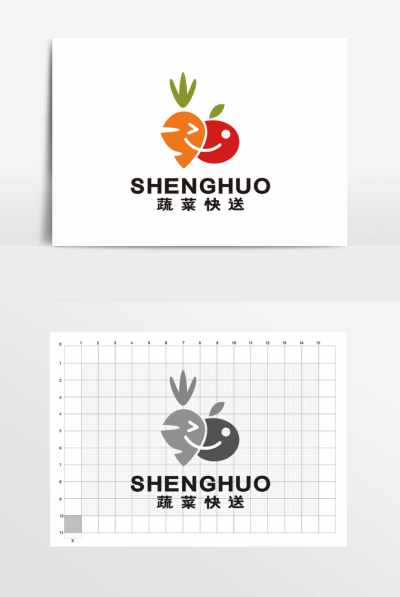 蔬菜水果代购外送生鲜LOGO标志