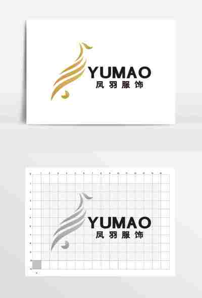 凤凰服饰羽毛服装店女装LOGO标志