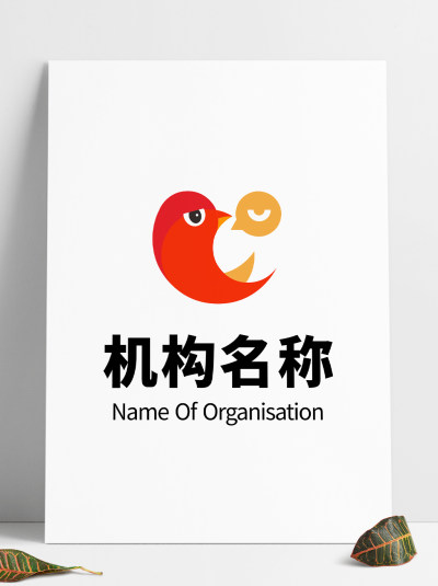 红色鸽子LOGO设计科技公司