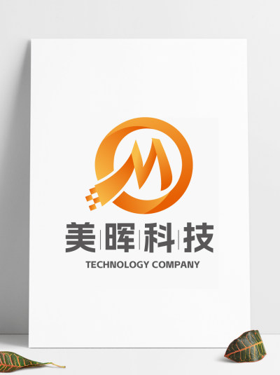 高端简约时尚大气美晖科技logo模板