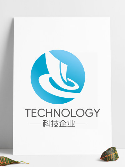 大气简约时尚商务科技logo设计模板