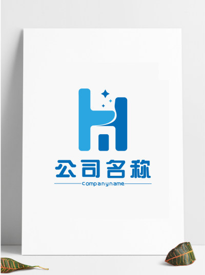 简约大气商务通用字母Hlogo标志设计
