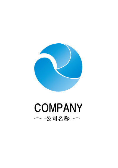蓝色高端大气科技标志LOGO设计
