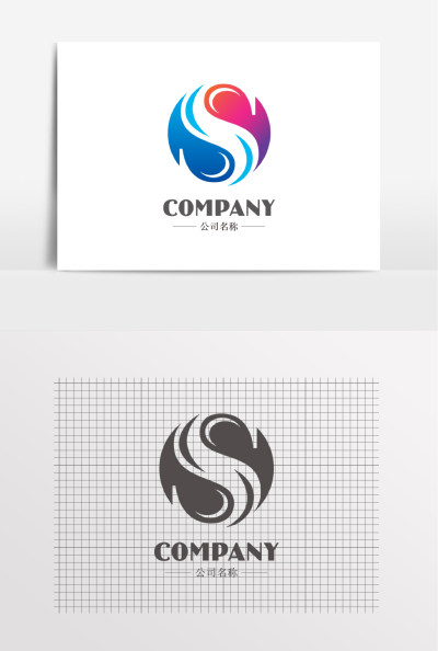 科技太极S字母LOGO