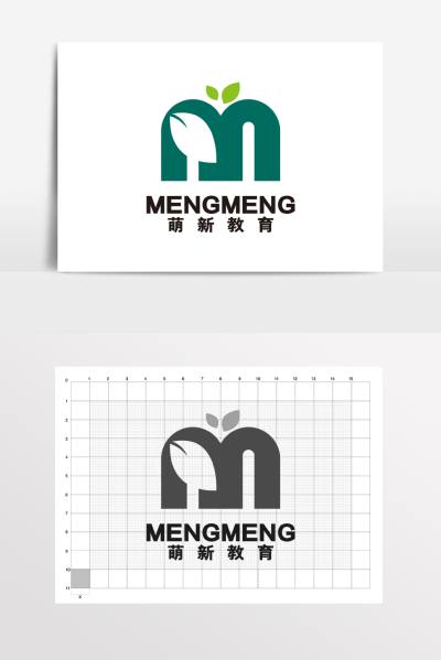 苗苗幼儿园教育早教机构LOGO标志