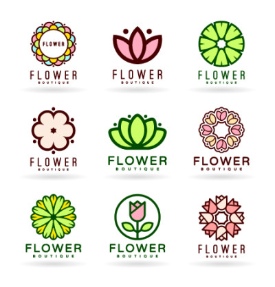 妇女美容花朵环境机构中心logo