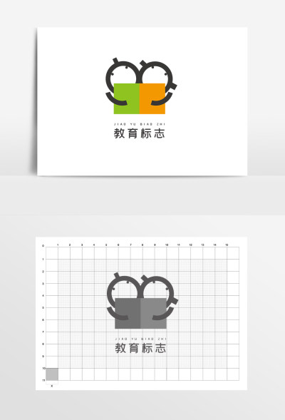 扁平化几何风格母婴亲子行业LOGO