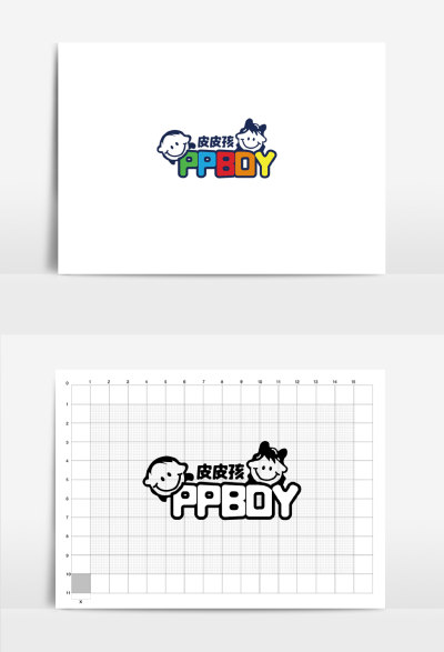 卡通矢量母婴日化用品logo标志