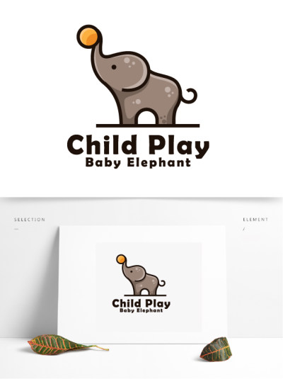 卡通母婴品牌LOGO矢量素材