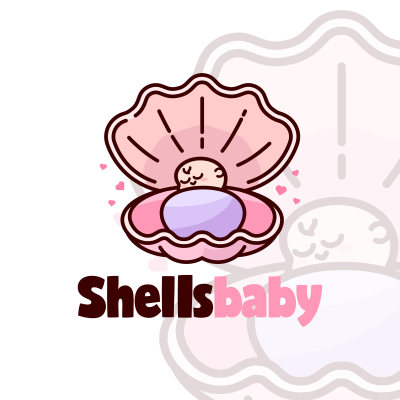 手绘卡通母婴品牌LOGO矢量素材