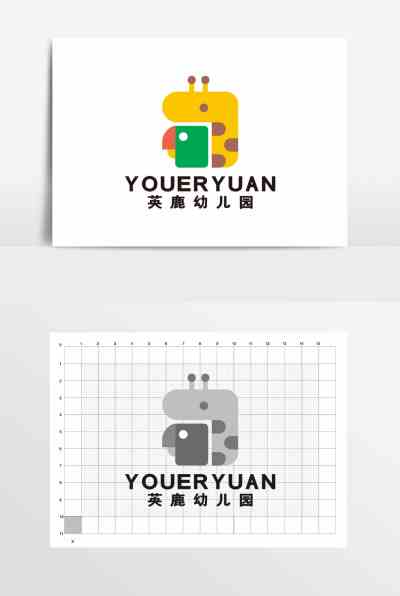 幼儿园早教玩具童装动物LOGO标志