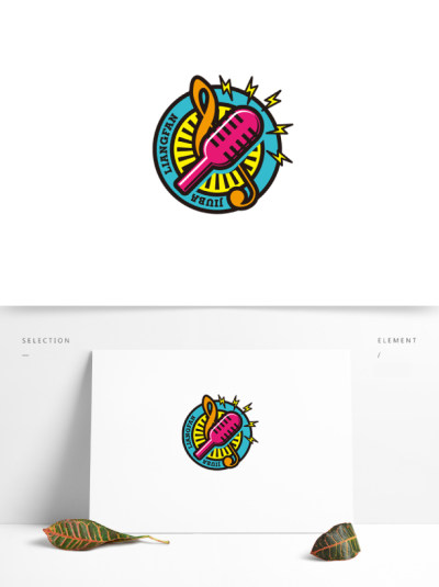 卡通插画量贩式KTVlogo设计