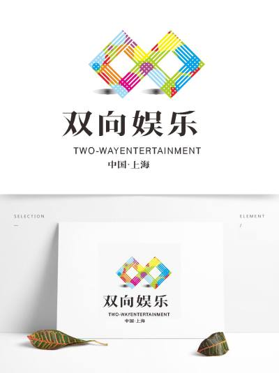 几何彩色娱乐logo