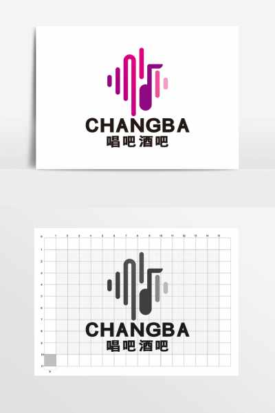 音乐唱吧酒吧KTV标志LOGO