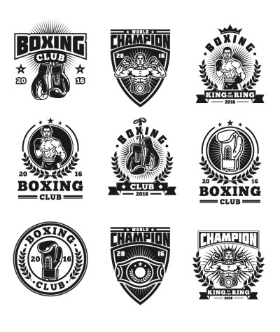 拳击散打搏击运动俱乐部logo标志设计