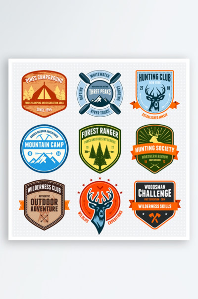 户外图标户外标志野外图标标识