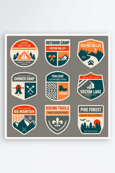 户外图标户外标志野外图标