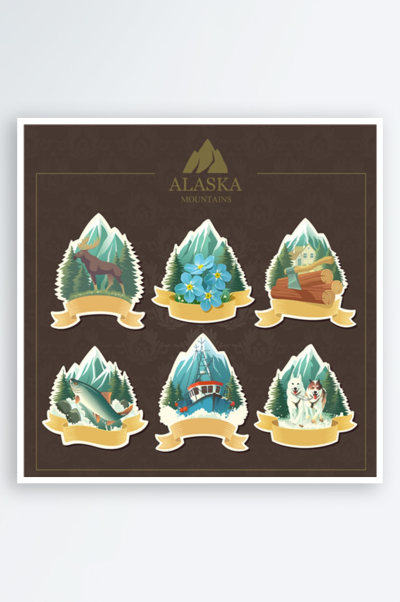 户外图标户外标志设计素材