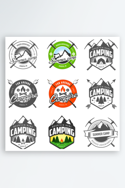 户外图标户外标志标识野外图标