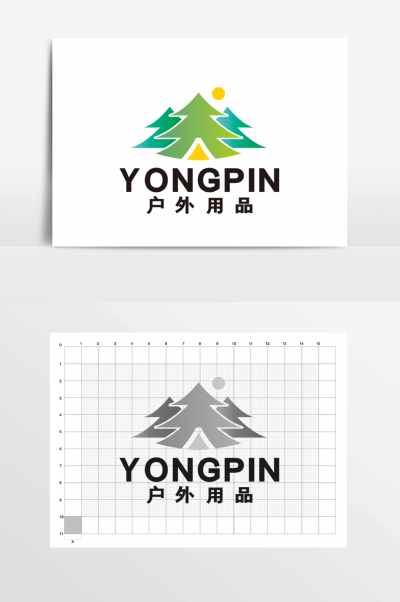 户外运动用品森林野外求生LOGO标志