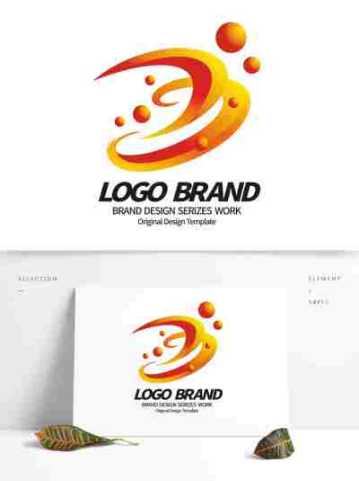 金黄飘带运动会标志学校LOGO设计