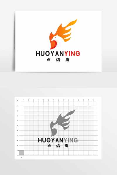 科技体育用品服装火焰鹰LOGO标志
