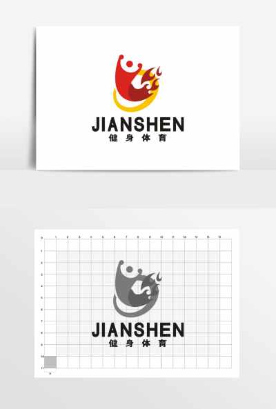 健身体育瘦身美体运动LOGO标志