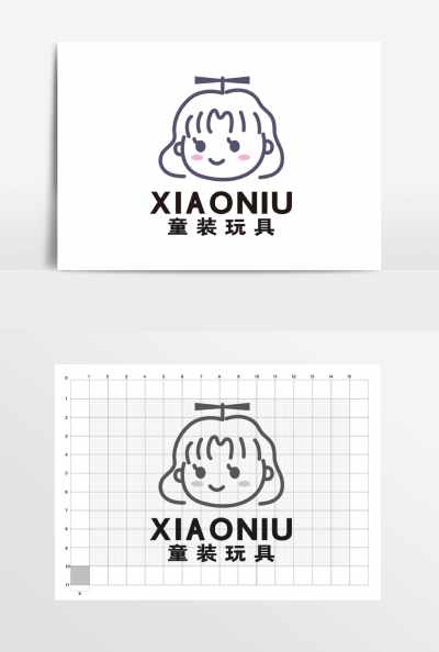 可爱女孩母婴童装童帽玩具LOGO标志