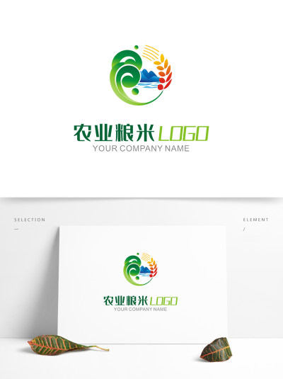 农业粮米logo农产品大米logo