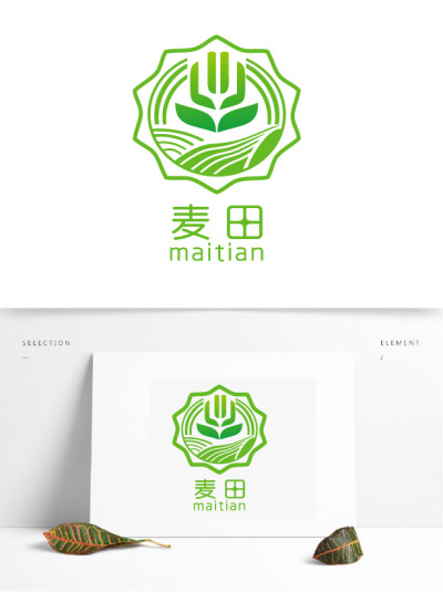 高端大气麦穗标志LOGO设计