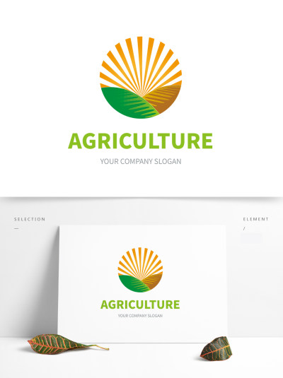 农业农田太阳农场农产品logo