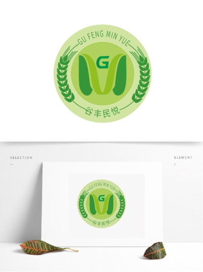 农业食品类logo字母Mlogo设计