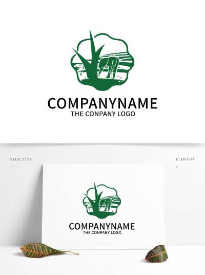 水稻农业农民育苗logo