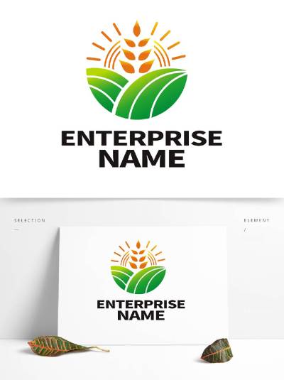 简约大气农田麦穗LOGO农业公司标志