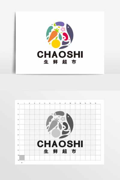 生鲜超市水果蔬菜营养LOGO标志