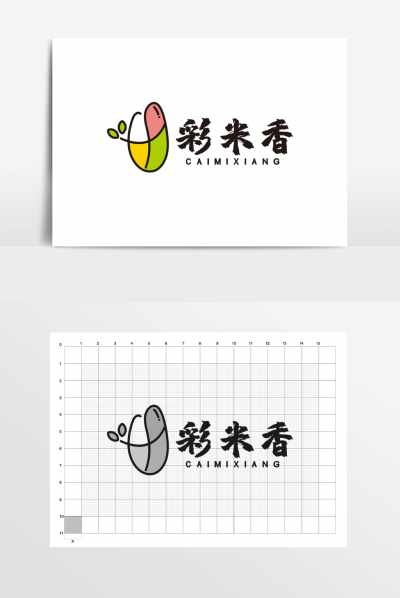 大米粮食农业电商LOGO标志