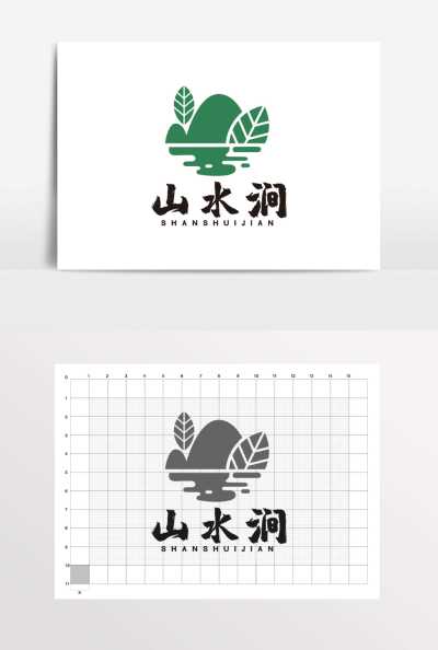 山水民宿叶子古典餐饮LOGO标志